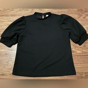 black puff-sleeved top or blouse size medium